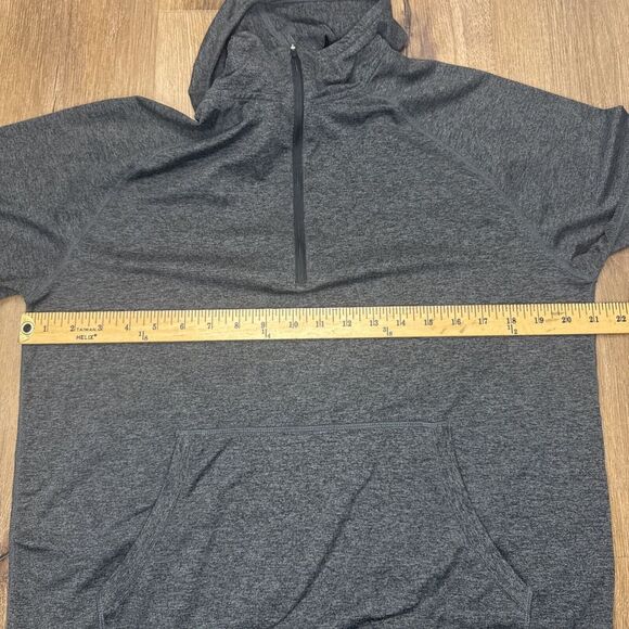 Vuori Mens Size MEDIUM Ponto Performance Half Zip Hoodie Gray Charcoal Heather M - Picture 8 of 10